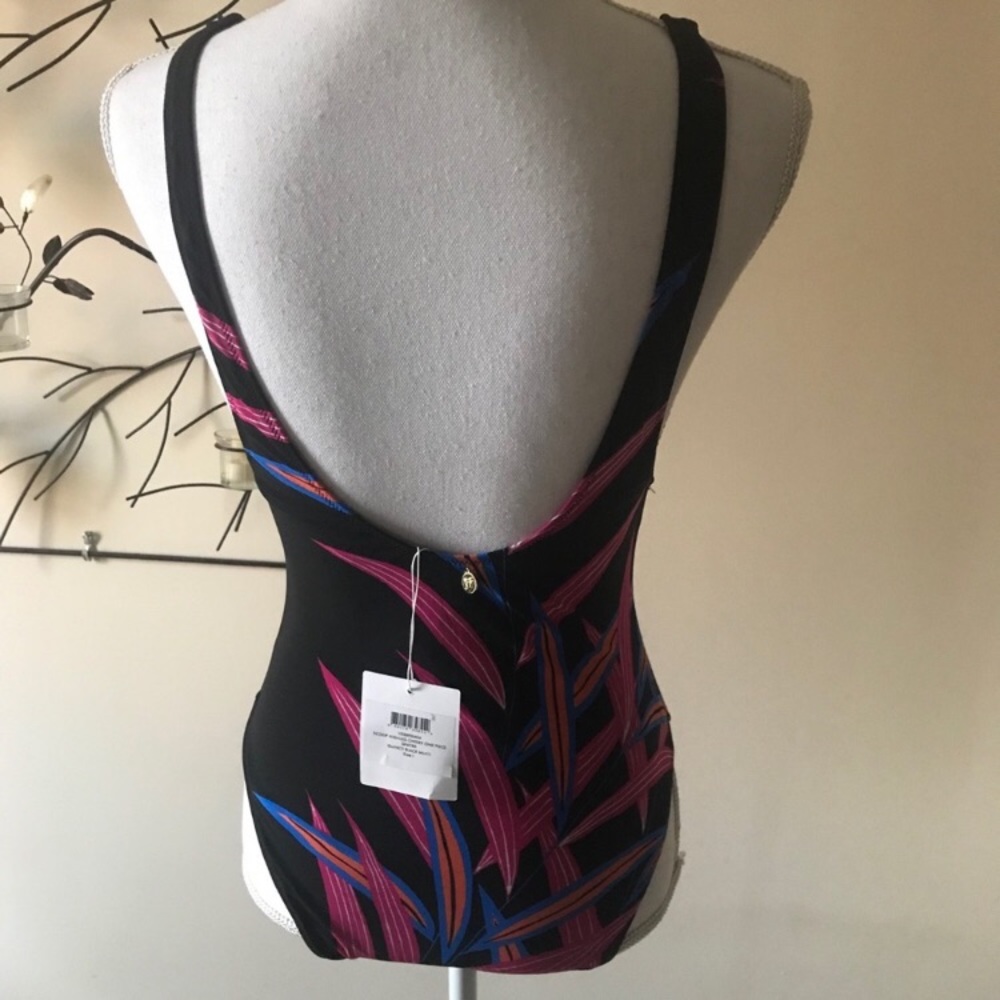 Diane von Furstenberg DVF Quincy Black Cheeky One Piece Swimsuit Size Large NWT - Picture 11 of 12